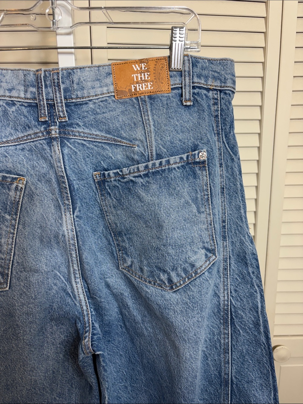 Free People Light Blue High-Rise Wide Leg Jeans - Picture 12 of 16